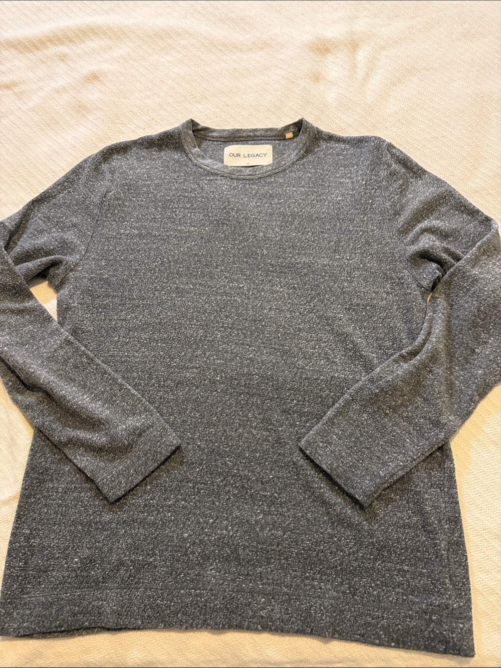 Our Legacy Dark High end brand Heather Gray Crewneck